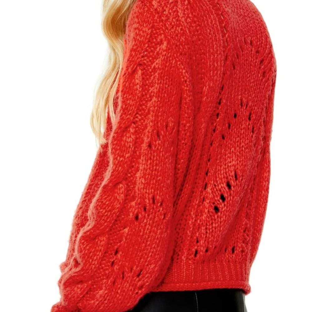 TOPSHOP Shell Sweater In Orange - Picture 2 of 4